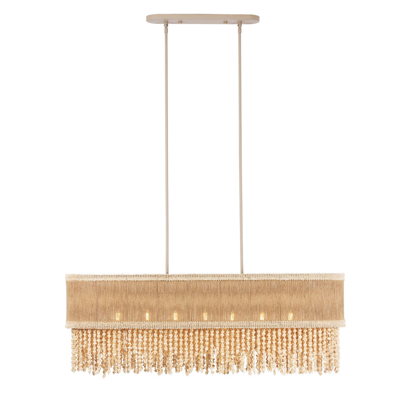 Kalco 524861JT Seven Light Island Pendant, Jute