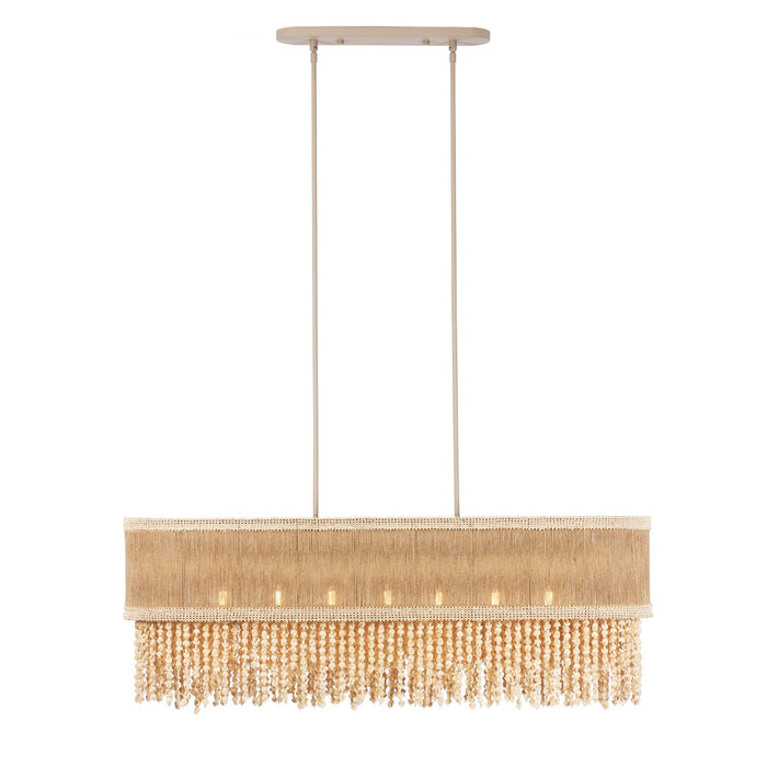 Kalco 524861JT Seven Light Island Pendant, Jute