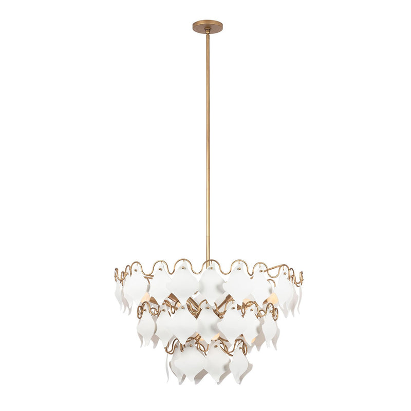 Kalco 525155MG Ten Light Pendant, Modern Gold