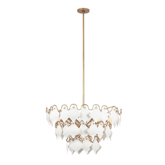 Kalco 525155MG Ten Light Pendant, Modern Gold