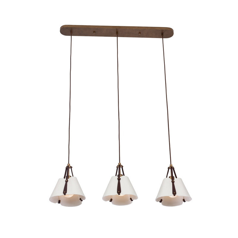 Kalco 525261PAB Three Light Island Pendant, Pearlized Antique Brass