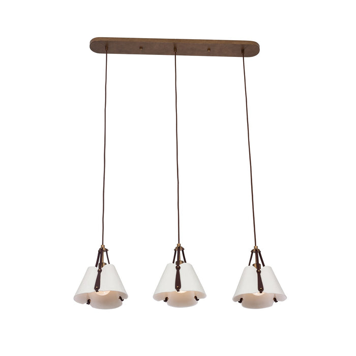 Kalco 525261PAB Three Light Island Pendant, Pearlized Antique Brass