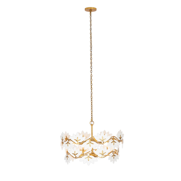Kalco 525656OL 11 Light Chandelier, Oxidized Gold Leaf