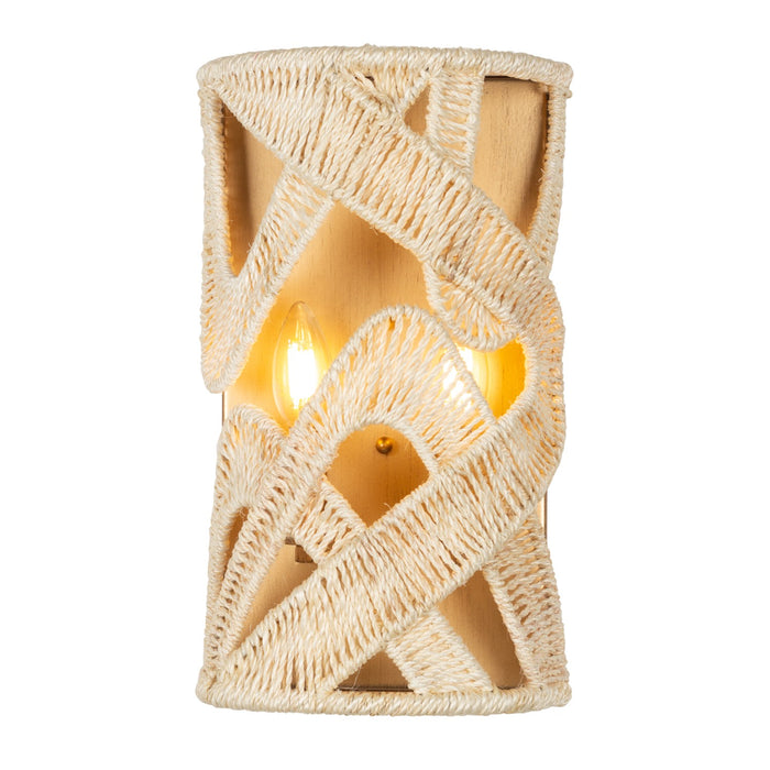 Kalco 525721MGW Two Light Wall Sconce, Modern Gold And White