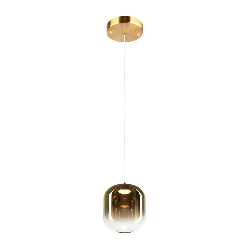 Matteo Lighting C37401AGAG One Light Pendant, Aged Gold Brass