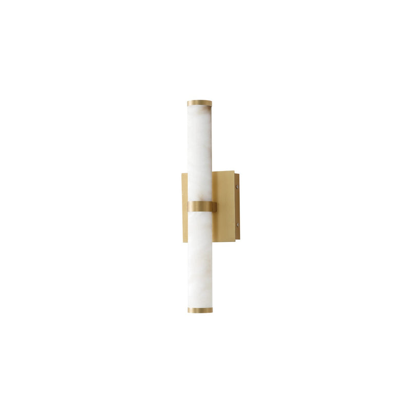 ET2 E11201-WAGLD LED Bath Vanity, White Alabaster / Gold