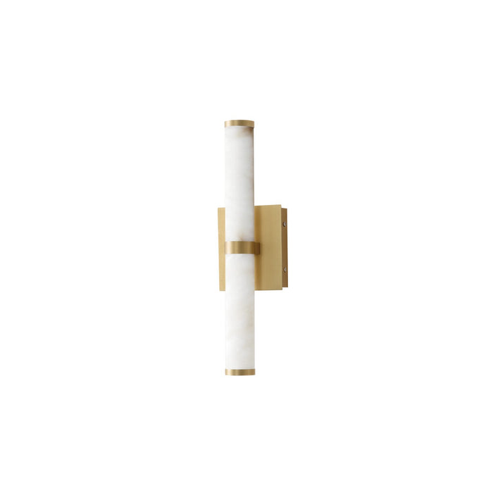 ET2 E11201-WAGLD LED Bath Vanity, White Alabaster / Gold