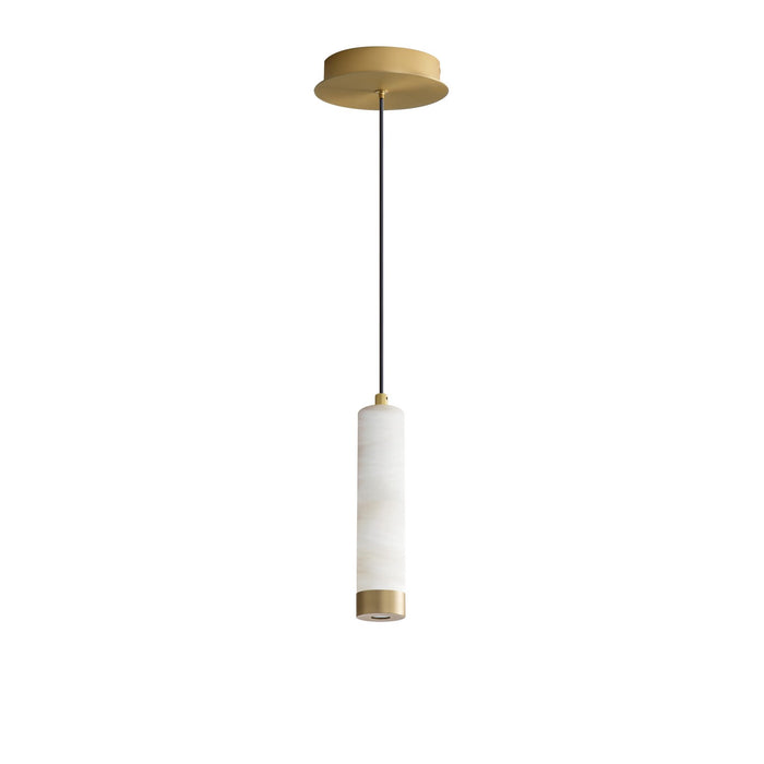 ET2 E11202-WAGLD LED Pendant, White Alabaster / Gold