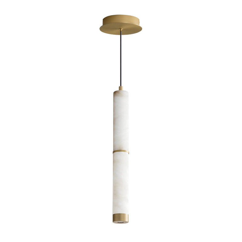 ET2 E11204-WAGLD LED Pendant, White Alabaster / Gold