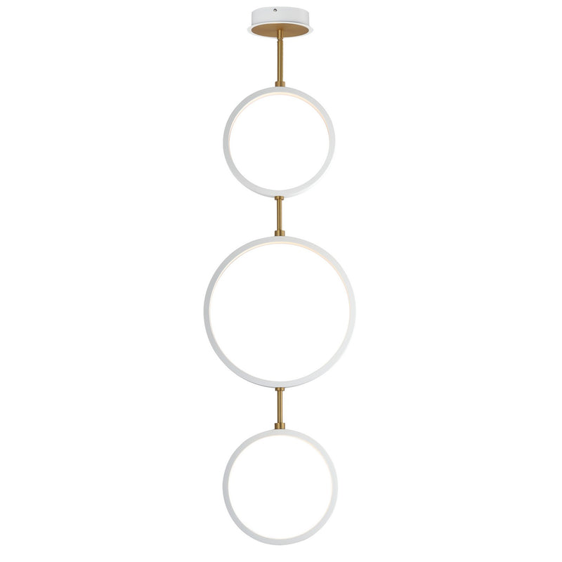 ET2 E24321-WTGLD LED Pendant, White/Gold