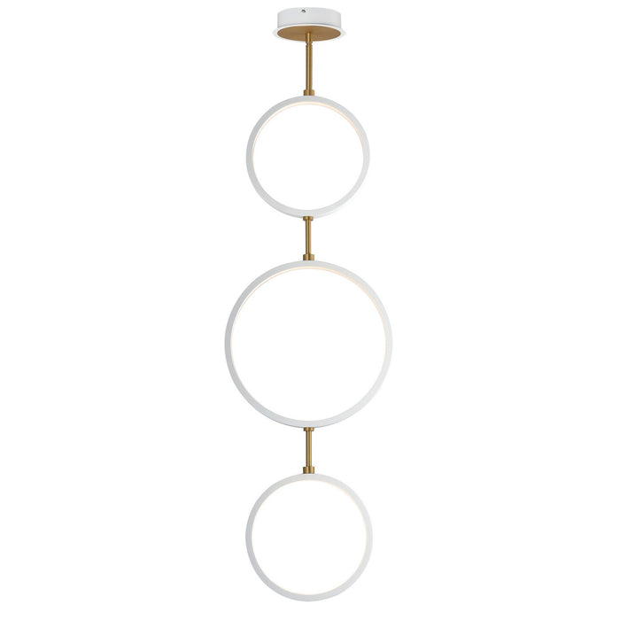 ET2 E24321-WTGLD LED Pendant, White/Gold