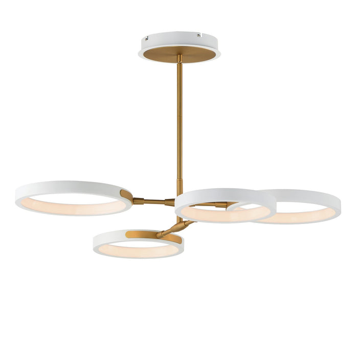 ET2 E24322-WTGLD LED Pendant, White/Gold