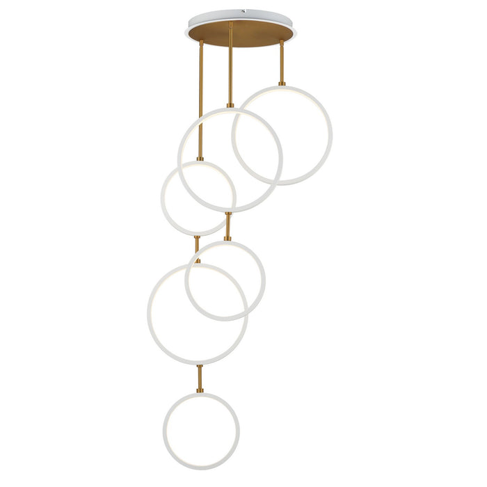 ET2 E24325-WTGLD LED Pendant, White/Gold