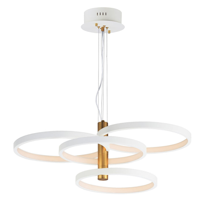 ET2 E24326-WTGLD LED Pendant, White/Gold