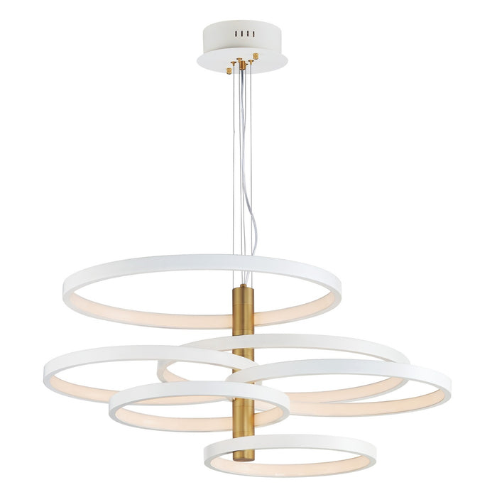 ET2 E24327-WTGLD LED Pendant, White/Gold