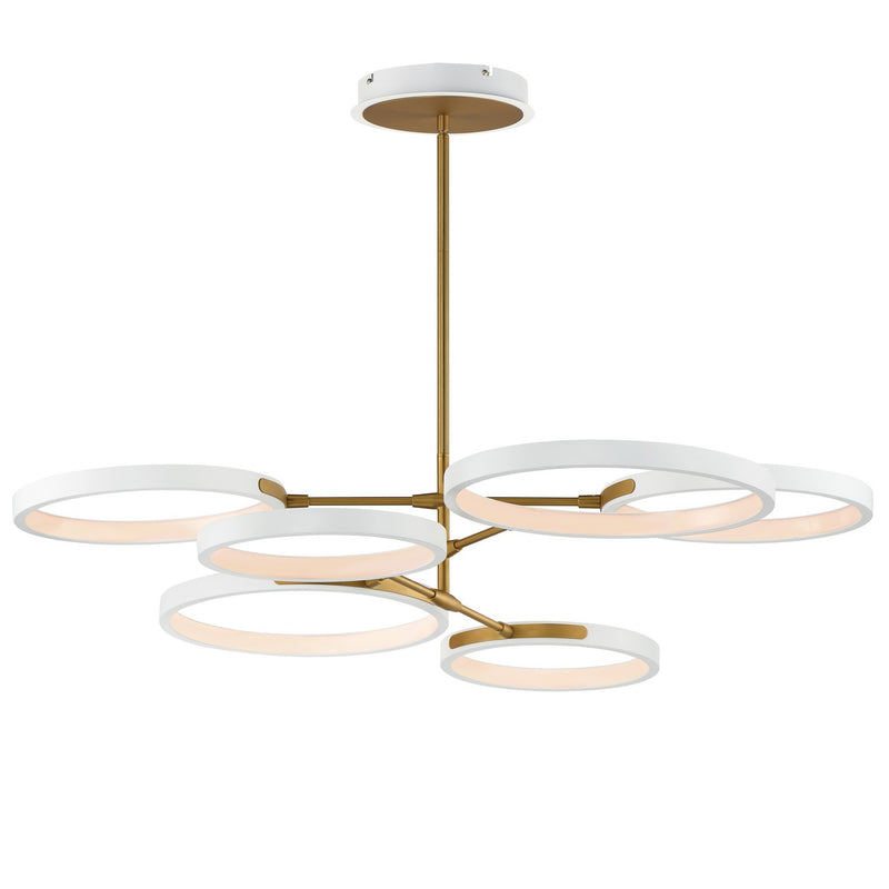 ET2 E24328-WTGLD LED Pendant, White/Gold