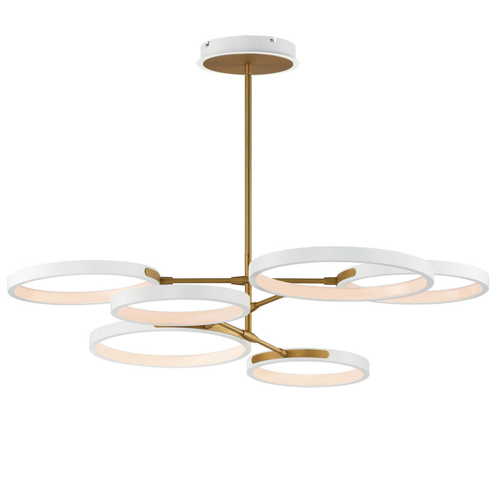 ET2 E24328-WTGLD LED Pendant, White/Gold