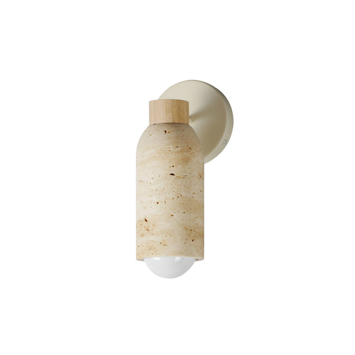 Maxim 10621TVOY One Light Wall Sconce, Travertine / Oyster
