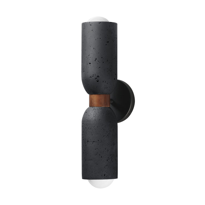 Maxim 10622LVBK Two Light Wall Sconce, Lava / Black