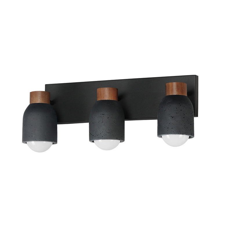 Maxim 10623LVBK Three Light Bath Vanity, Lava / Black