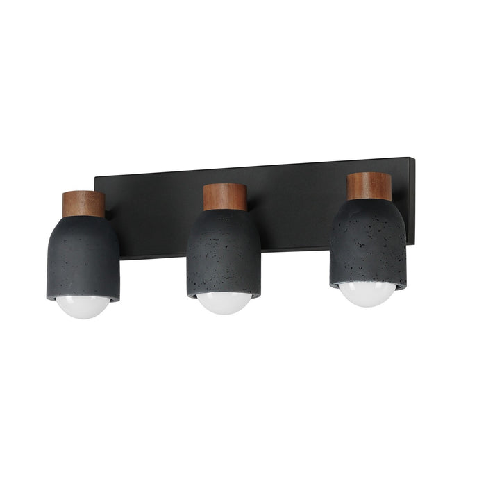 Maxim 10623LVBK Three Light Bath Vanity, Lava / Black