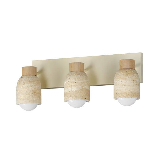 Maxim 10623TVOY Three Light Bath Vanity, Travertine / Oyster
