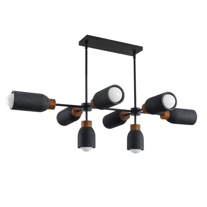 Maxim 10628LVBK Eight Light Pendant, Lava / Black