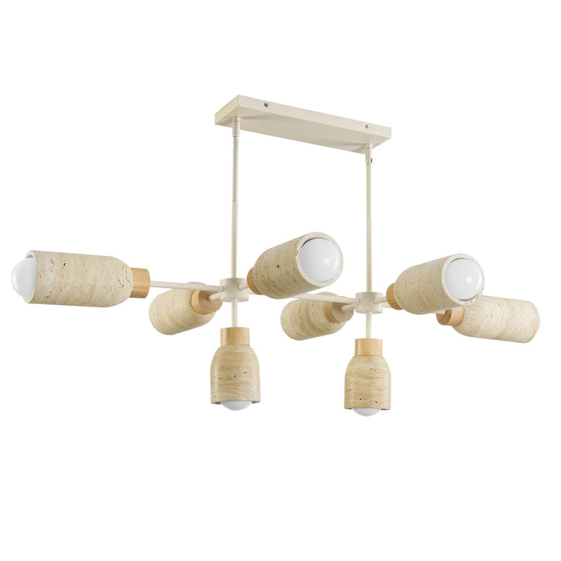 Maxim 10628TVOY Eight Light Pendant, Travertine / Oyster