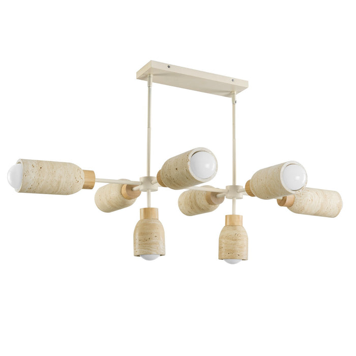Maxim 10628TVOY Eight Light Pendant, Travertine / Oyster