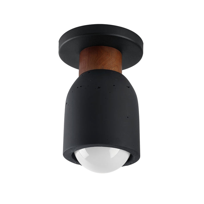 Maxim 10629LVBK One Light Flush Mount, Lava / Black