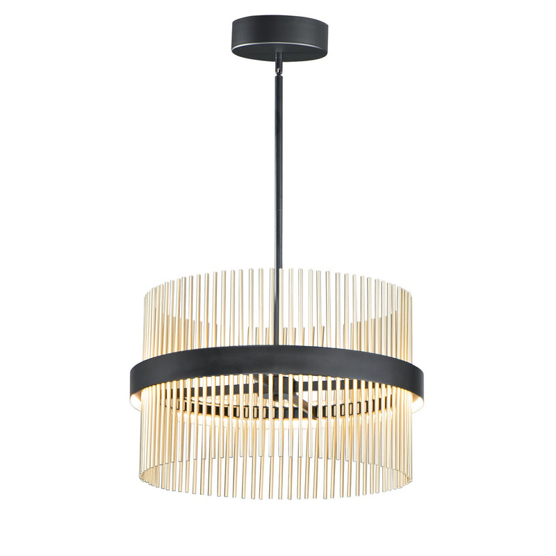 ET2 E34255-BKSBR LED Pendant, Black / Satin Brass