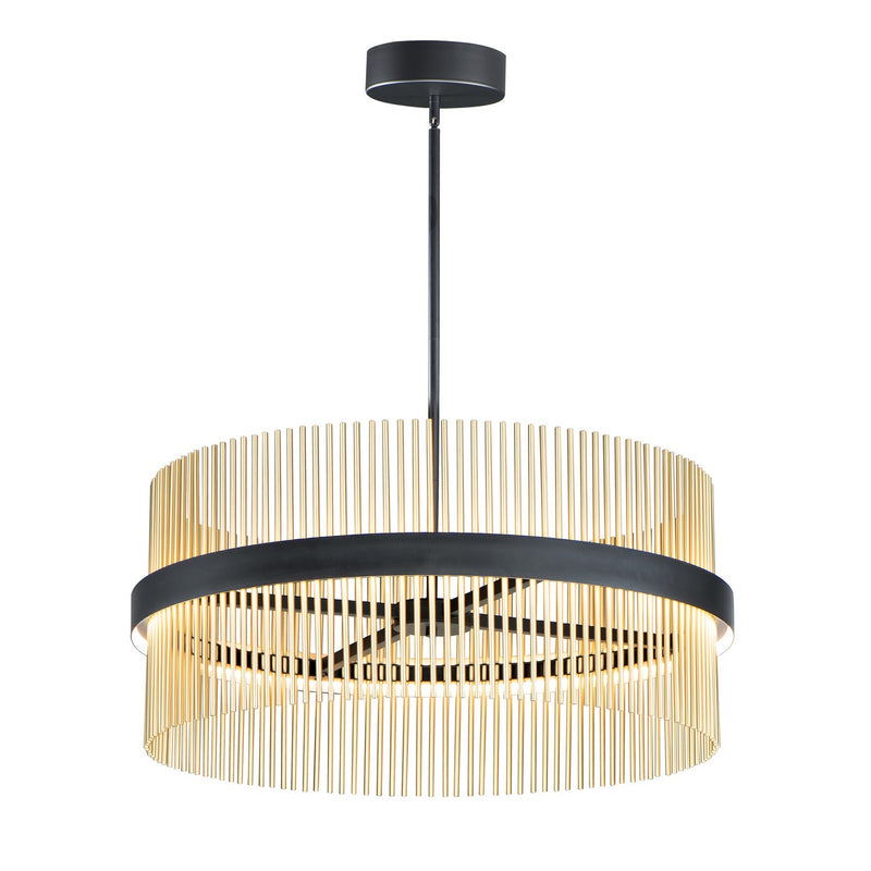 ET2 E34257-BKSBR LED Pendant, Black / Satin Brass