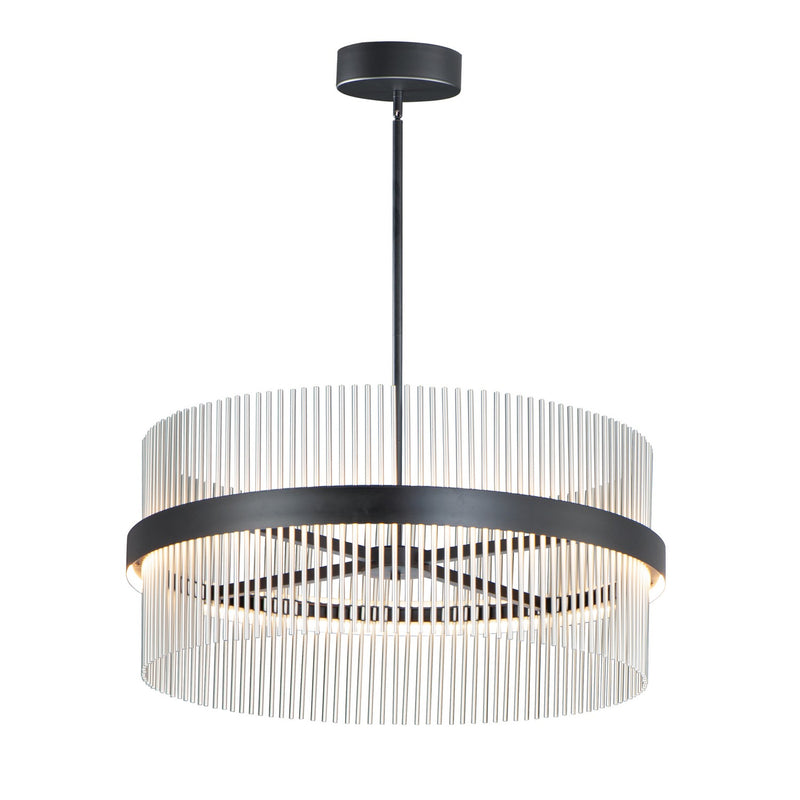 ET2 E34257-BKSN LED Pendant, Black / Satin Nickel