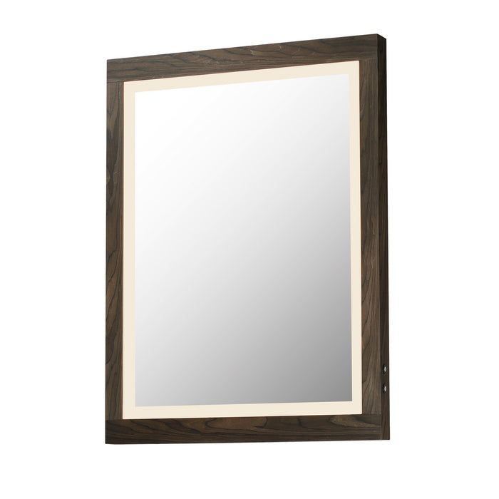 ET2 E42052-WN LED Mirror, Walnut