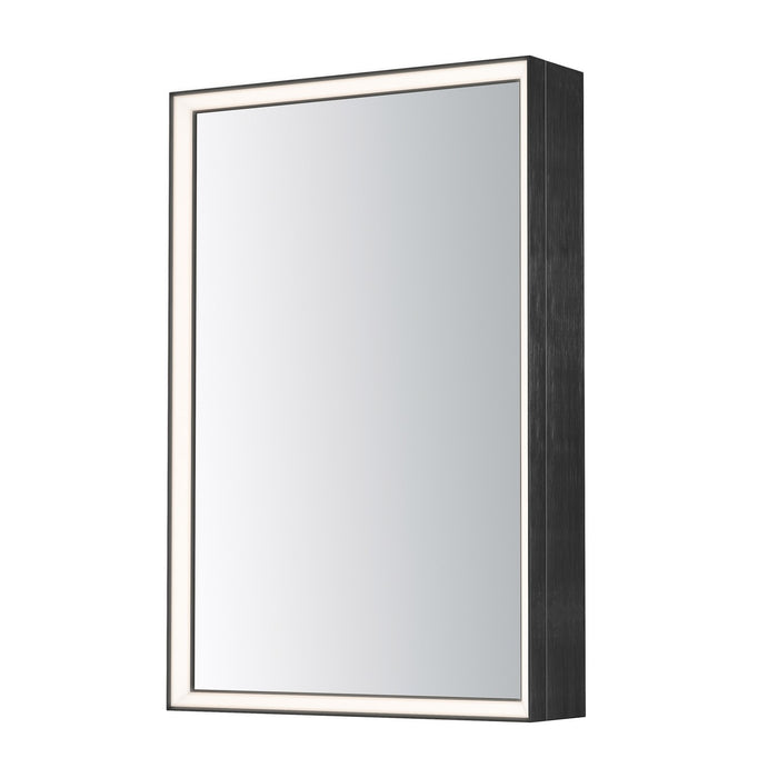 ET2 E42065-BBK LED Mirror, Brushed Black
