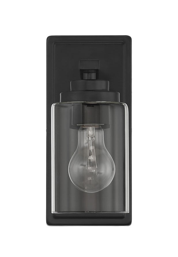 Craftmade 20404FB1 One Light Wall Sconce, Flat Black