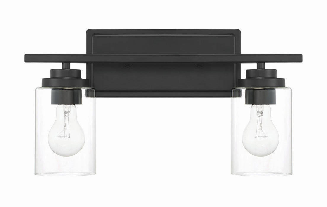 Craftmade 20417FB2 Two Light Vanity, Flat Black