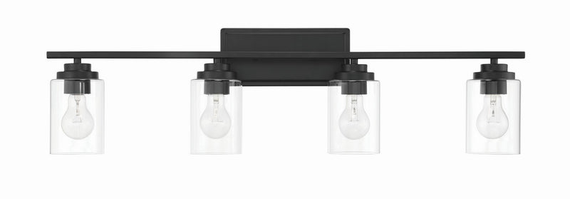 Craftmade 20435FB4 Four Light Vanity, Flat Black