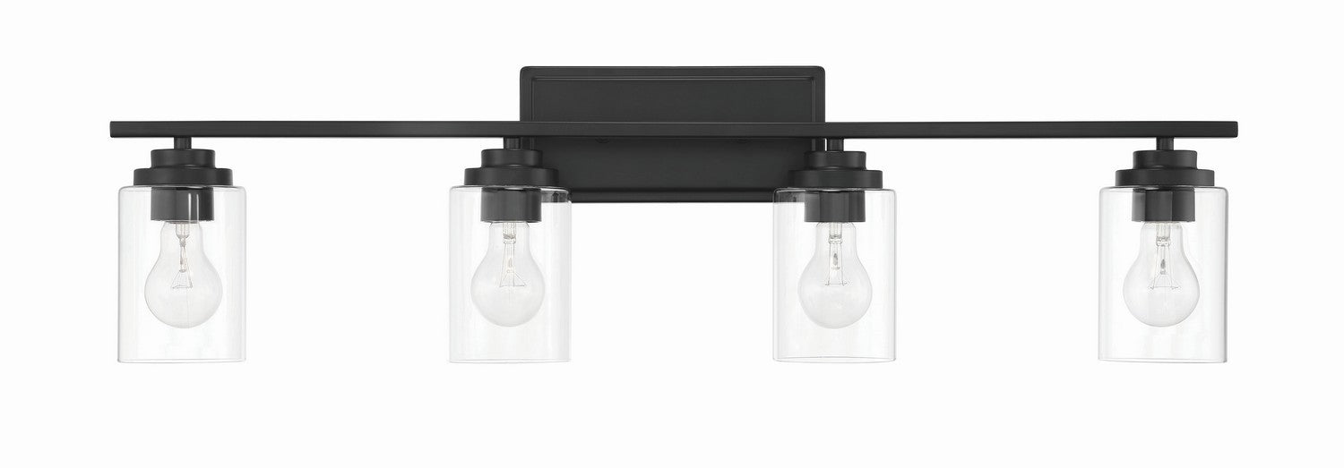 Craftmade 20435FB4 Four Light Vanity, Flat Black