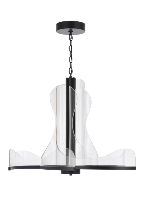 Craftmade 59626-FB-LED LED Chandelier, Flat Black
