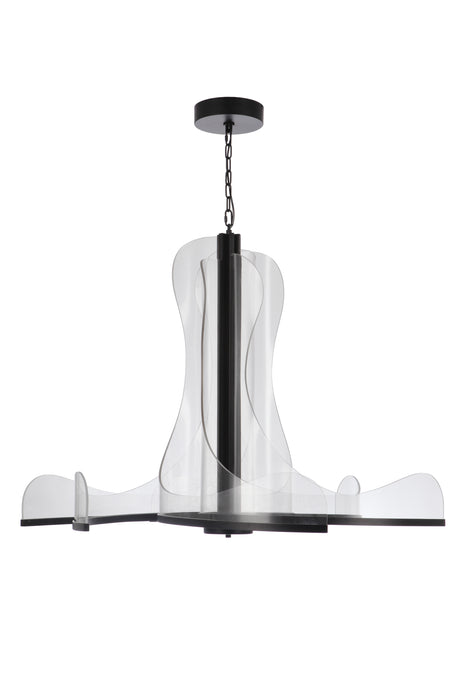Craftmade 59627-FB-LED LED Chandelier, Flat Black