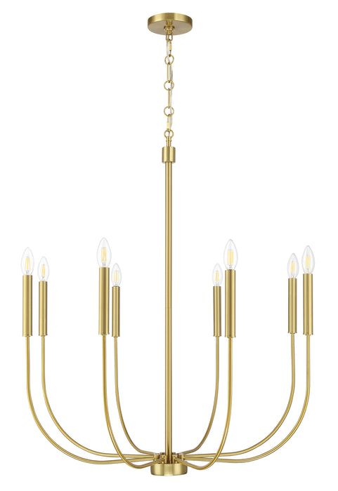 Craftmade 59828-SB Eight Light Chandelier, Satin Brass