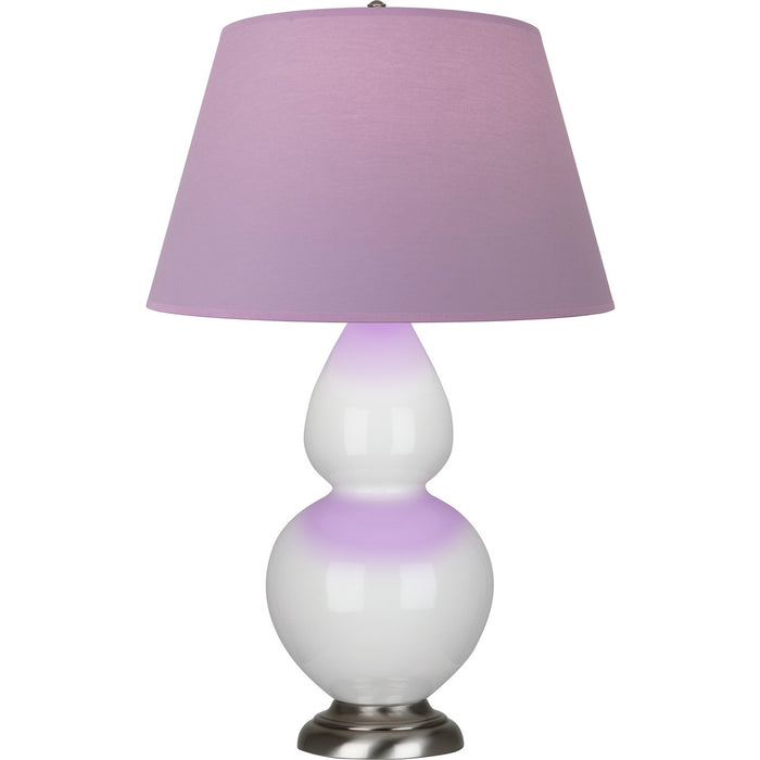 Robert Abbey 1670L One Light Table Lamp, Lily Glazed Ceramic w/Antique Silvered