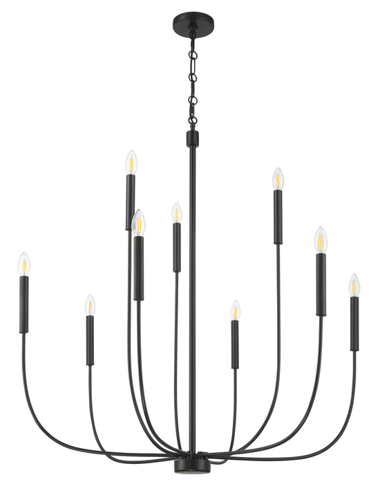 Craftmade 59829-FB Nine Light Chandelier, Flat Black