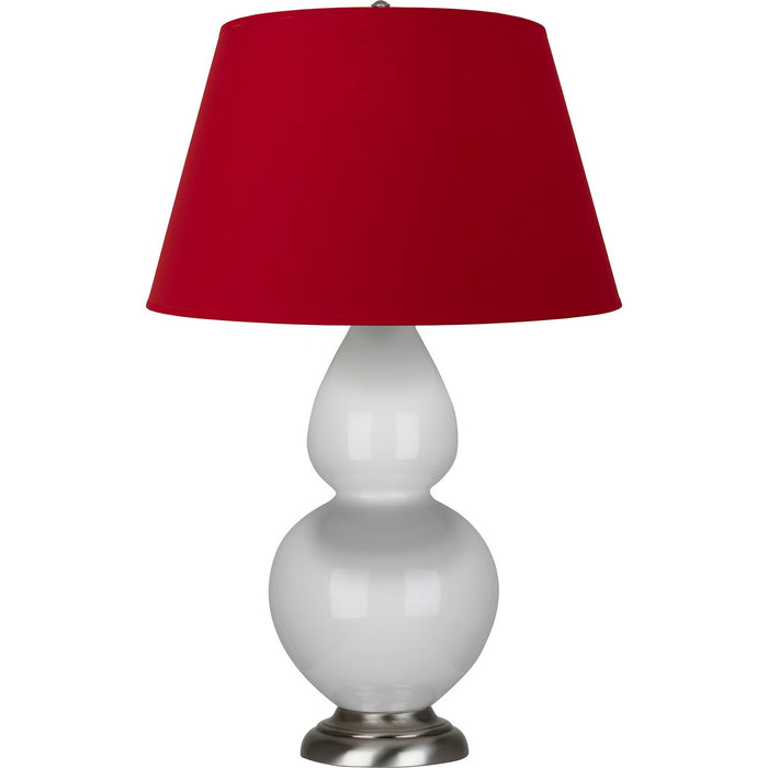 Robert Abbey 1670R One Light Table Lamp, Lily Glazed Ceramic w/Antique Silvered
