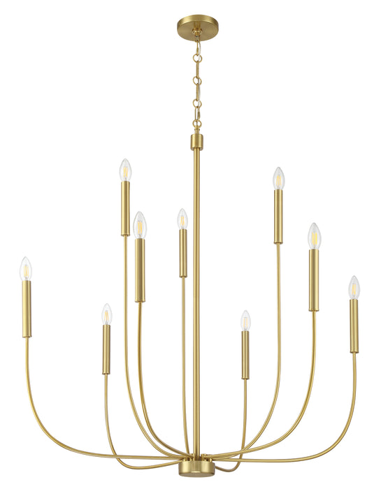 Craftmade 59829-SB Nine Light Chandelier, Satin Brass