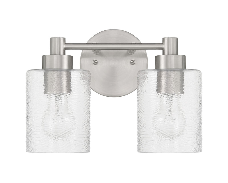 Craftmade 60202-BNK Two Light Vanity, Brushed Polished Nickel