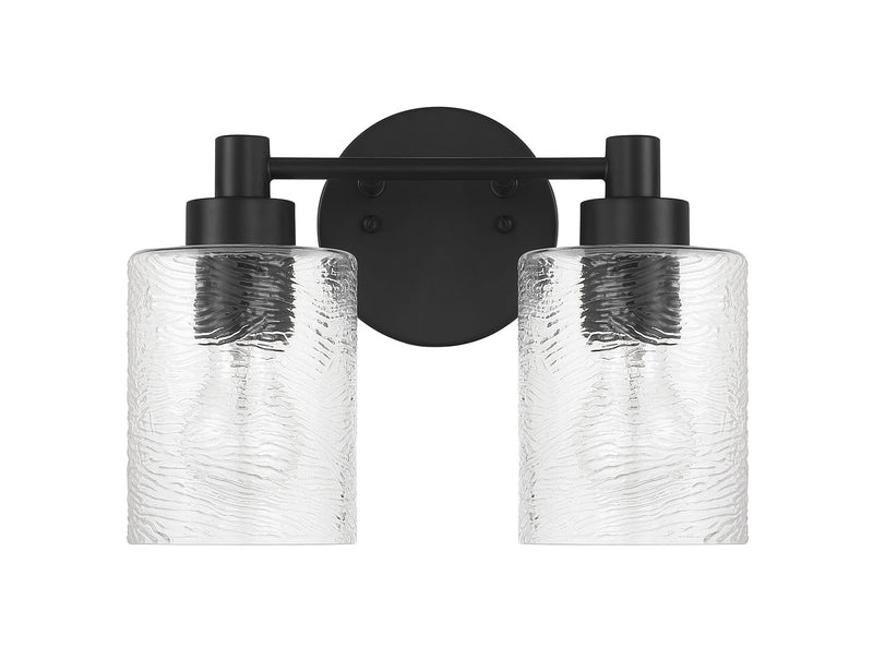 Craftmade 60202-FB Two Light Vanity, Flat Black