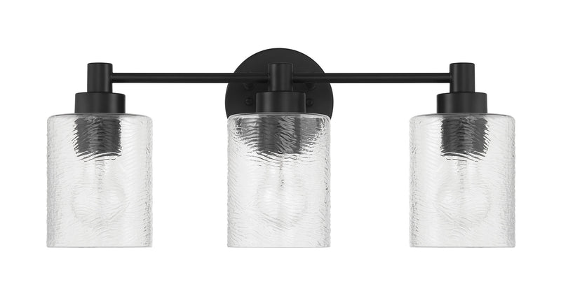 Craftmade 60203-FB Three Light Vanity, Flat Black