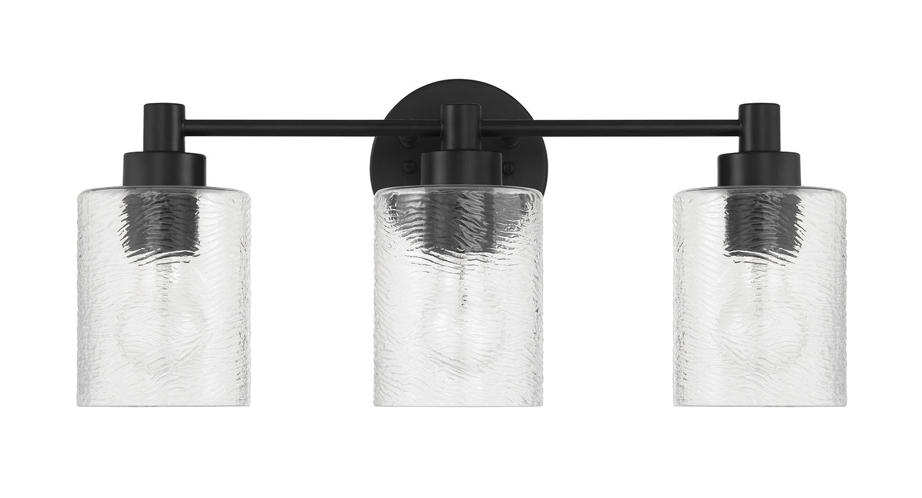 Craftmade 60203-FB Three Light Vanity, Flat Black